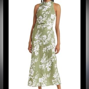 New Reformation Casette Linen Dress size 10